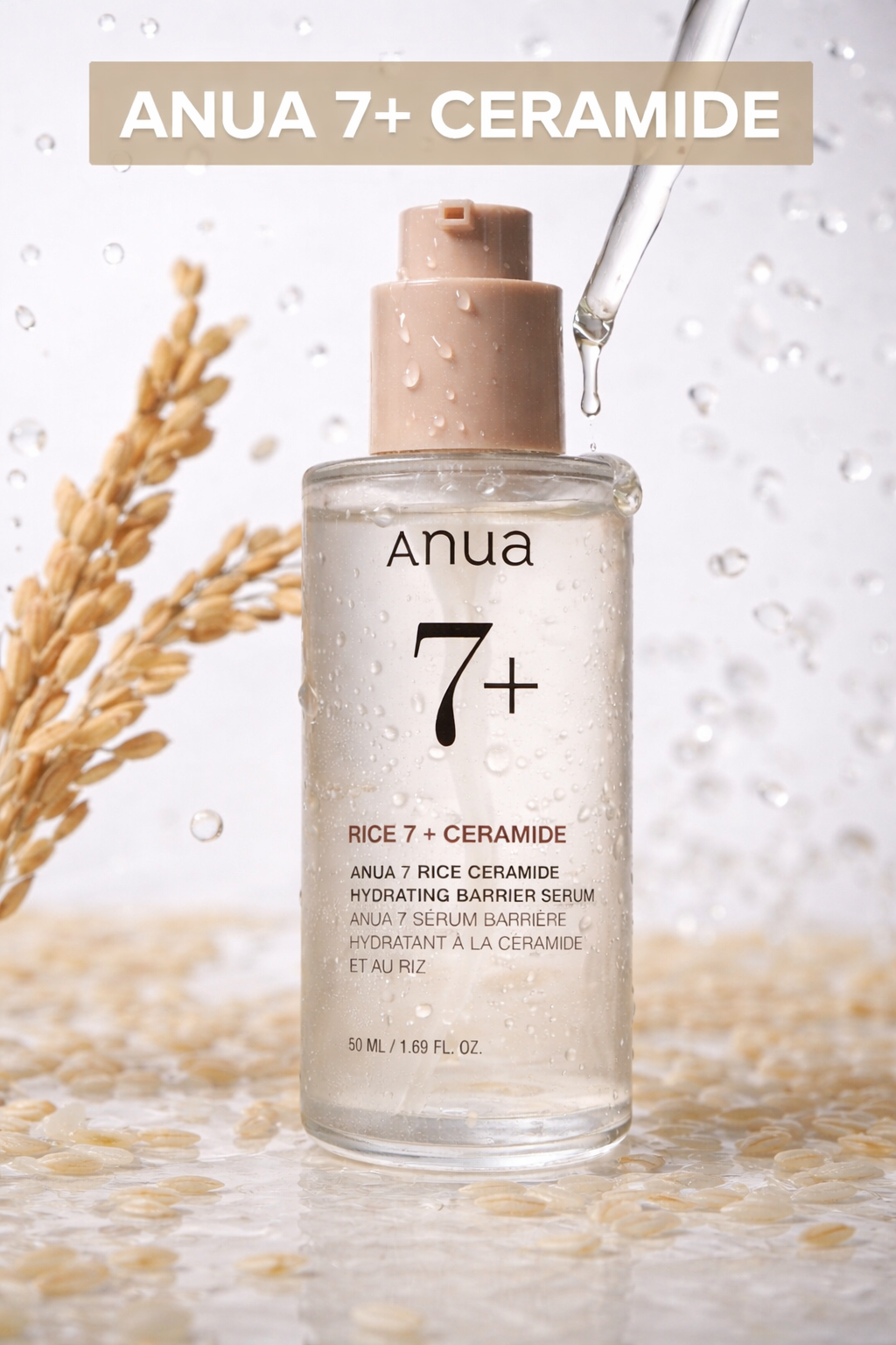 ANUA - 7+ Rice Ceramide Hydrating Barrier Serum 50ml - Serum Hydratant au riz