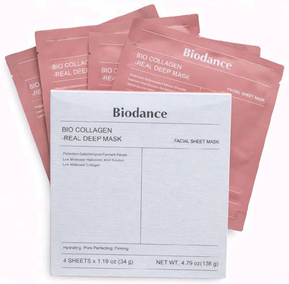 Biodance - lot de 4 masques Bio Collagen Real Deep Mask - 4 pcs masques 34g