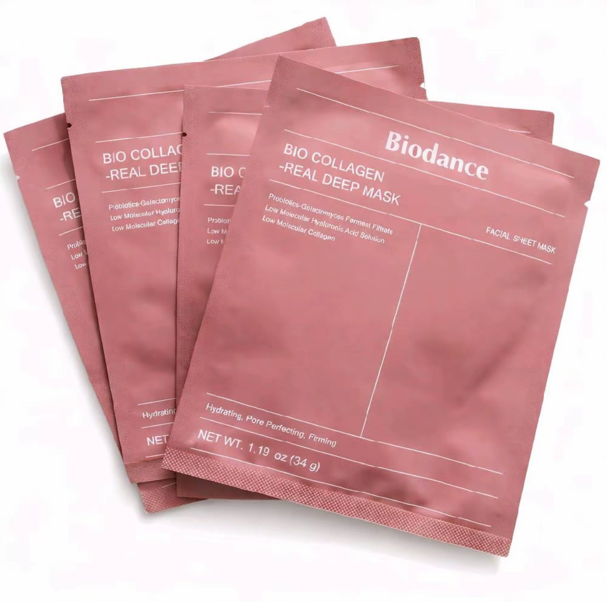 Biodance - lot de 4 masques Bio Collagen Real Deep Mask - 4 pcs masques 34g