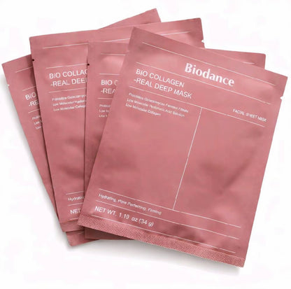 Biodance - lot de 4 masques Bio Collagen Real Deep Mask - 4 pcs masques 34g
