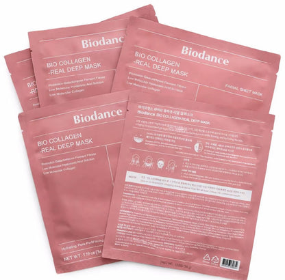 Biodance - lot de 4 masques Bio Collagen Real Deep Mask - 4 pcs masques 34g