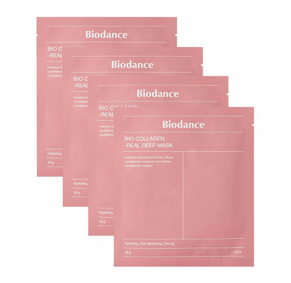 Biodance - lot de 4 masques Bio Collagen Real Deep Mask - 4 pcs masques 34g