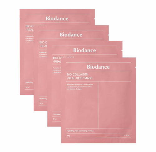 Biodance - lot de 4 masques Bio Collagen Real Deep Mask - 4 pcs masques 34g