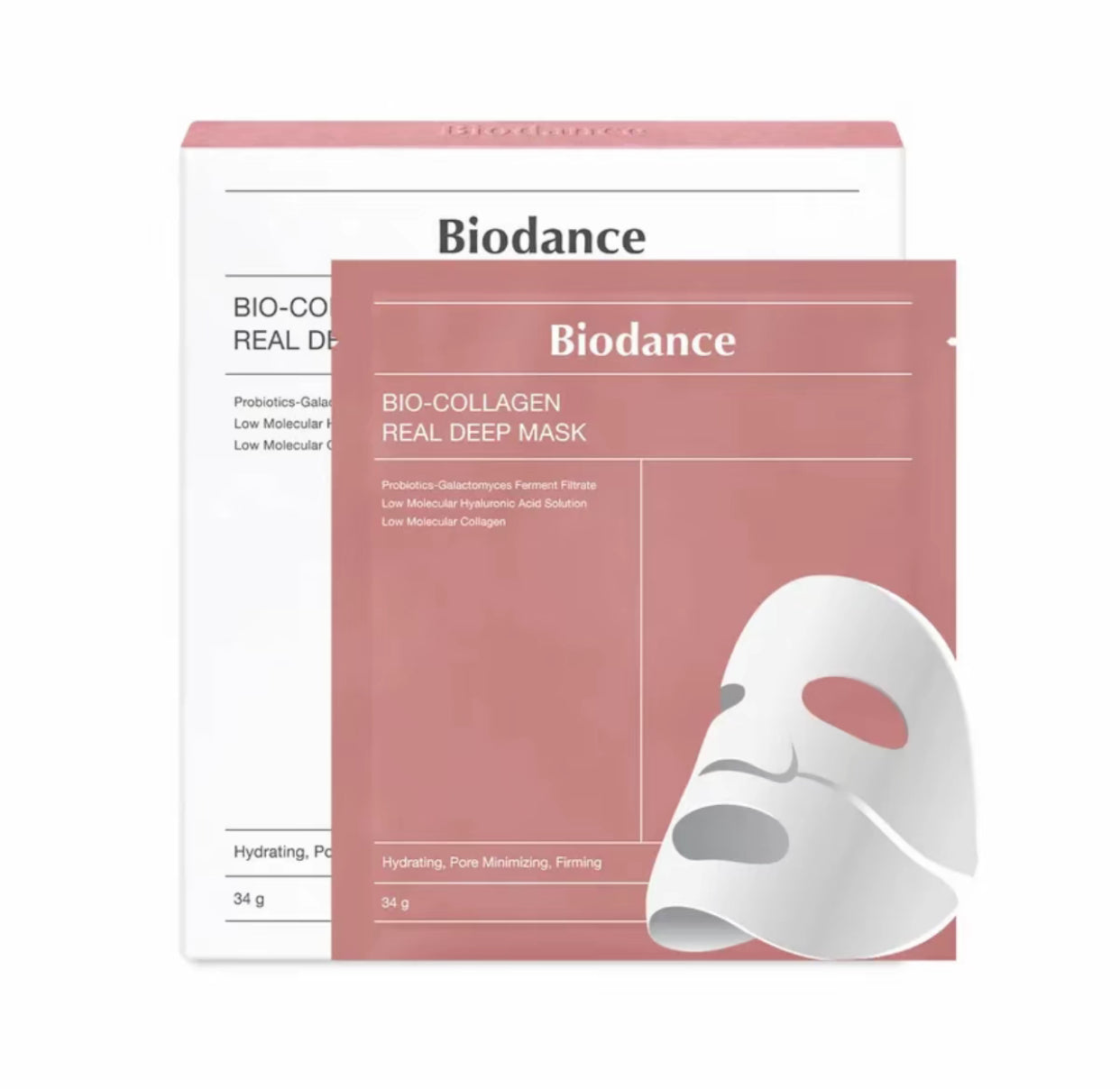 Biodance - lot de 4 masques Bio Collagen Real Deep Mask - 4 pcs masques 34g