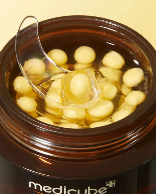 Crème Capsules à la vitamine C - Capsules de vitamines - Teint terne et irrégulier pour une peau glowy -Crème Boba Gold - 55g