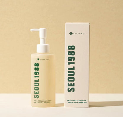 K-secret - SEOUL 1988 Cleansing Oil Pine Cica 1% + Probiotics 200ml - huile nettoyante