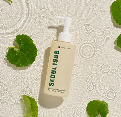 K-secret - SEOUL 1988 Cleansing Oil Pine Cica 1% + Probiotics 200ml - huile nettoyante