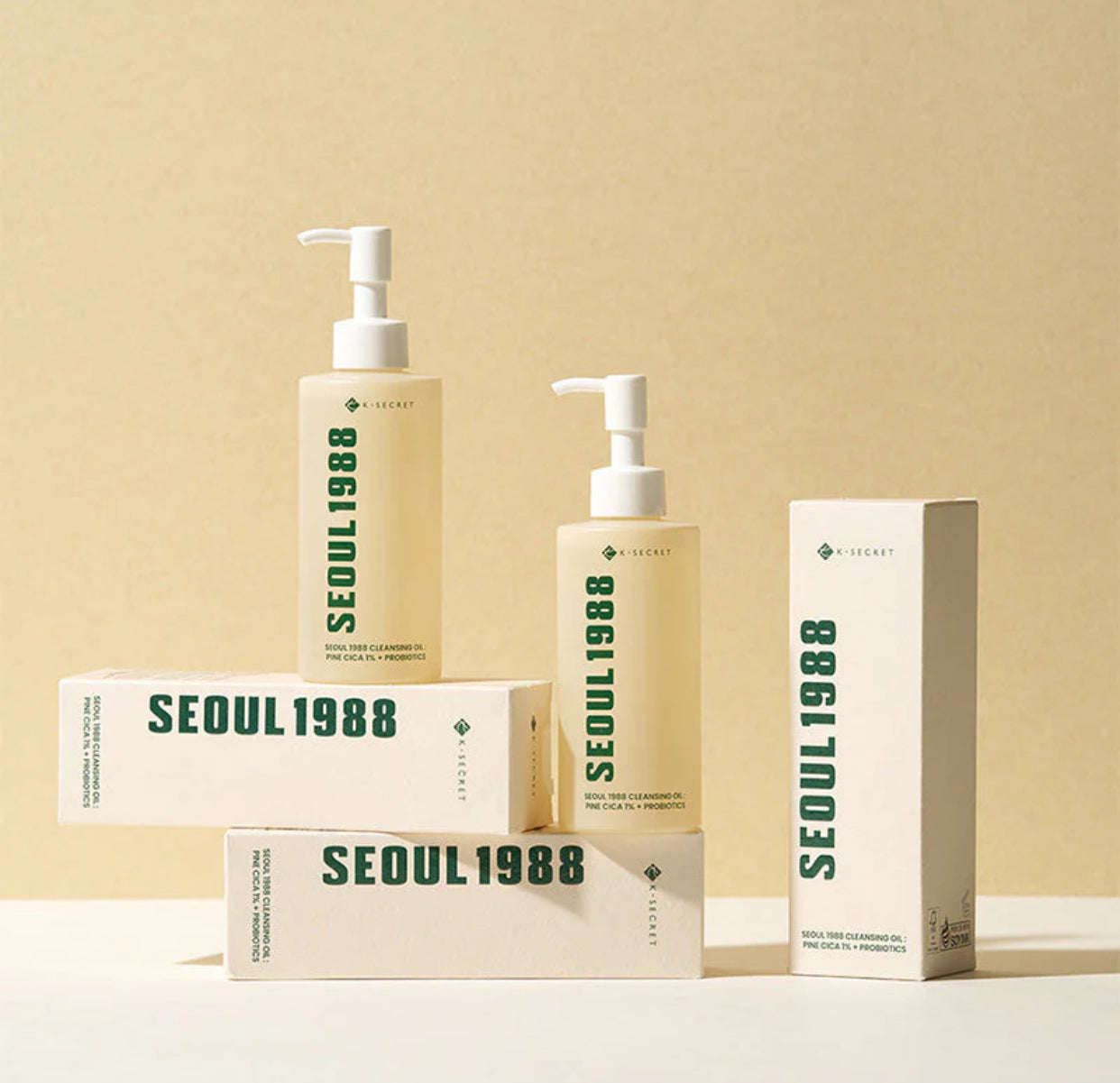 K-secret - SEOUL 1988 Cleansing Oil Pine Cica 1% + Probiotics 200ml - huile nettoyante