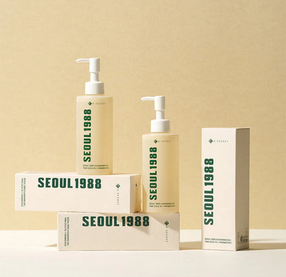 K-secret - SEOUL 1988 Cleansing Oil Pine Cica 1% + Probiotics 200ml - huile nettoyante