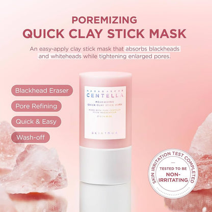 SKIN1004 Madagascar Centella Poremizing Quick Clay Stick Mask - 27g - réduit les pores
